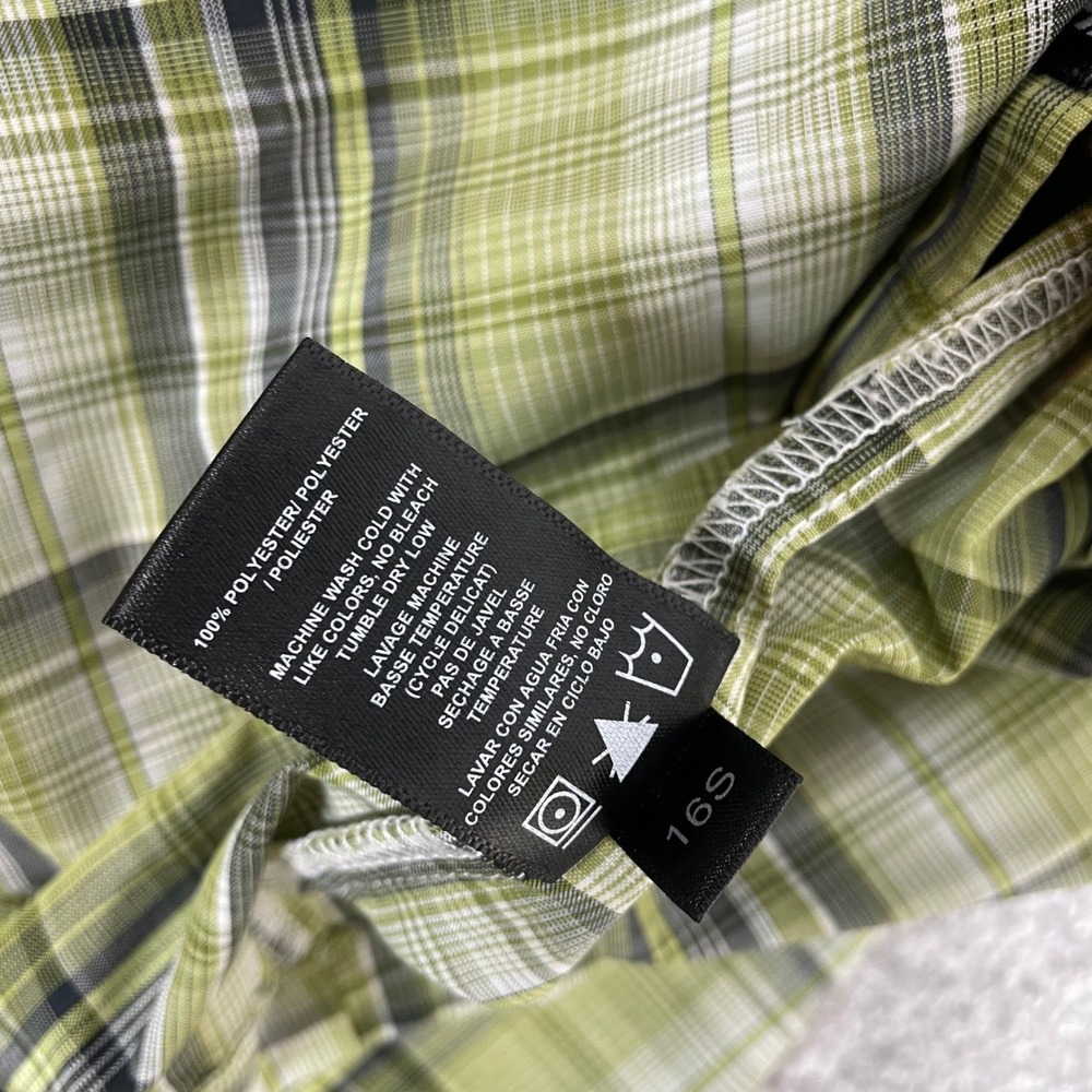Kuhl Button Down Shirt Mens Large Eluxor Plaid Short Sleeve Green Hiking Trail - Picture 5 of 12